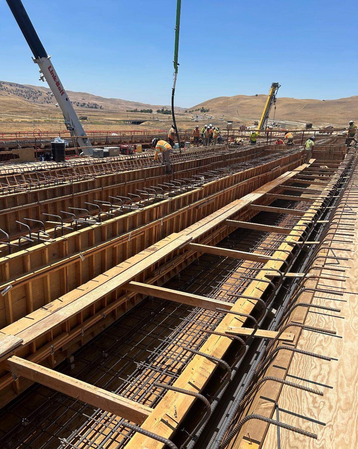 Construction on two bridges over Cholame Creek is set to be complete in summer 2026. The bridges are part of a $148 million project to widen Highway 46 from a two-lane highway to a four-lane expressway, according to Caltrans.
