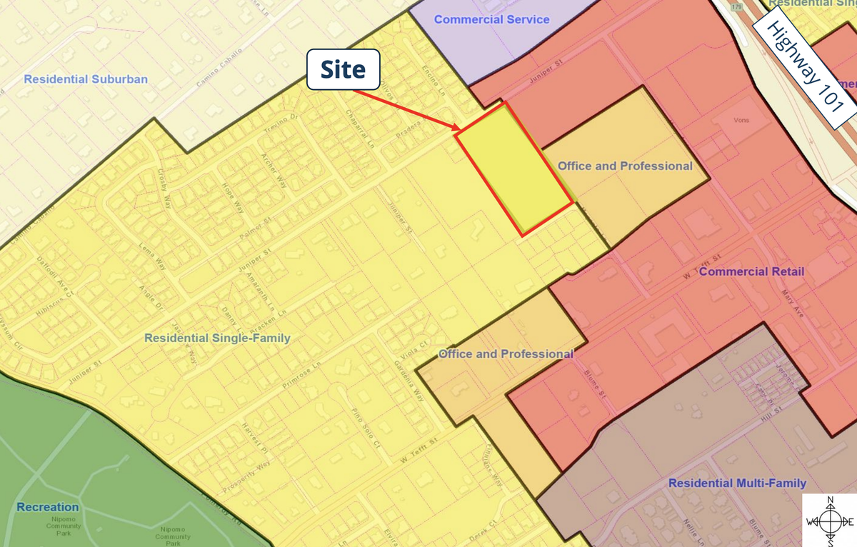 A new housing development planned at 665 Juniper St. in Nipomo gained the county Planning Commission’s support on Thursday, Oct. 23, 2025. The project will consist of 55 homes, of which five are affordable, along with nine Junior Accessory Development Units