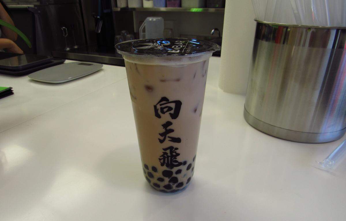 A classic milk tea was made at Bobar Gourmet Bubble Tea. The tea shop opened on March 16, 2026.