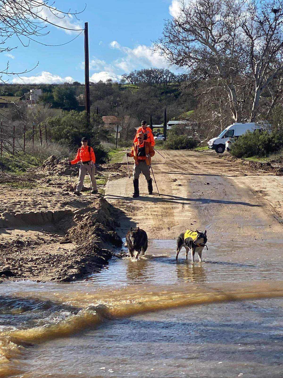 The San Luis Obispo County Sheriff’s Office continues to search for 5-year-old Kyle Doan on Jan. 17, 2023, in San Miguel. Kyle was swept away in floodwaters on Jan. 9, 2023.