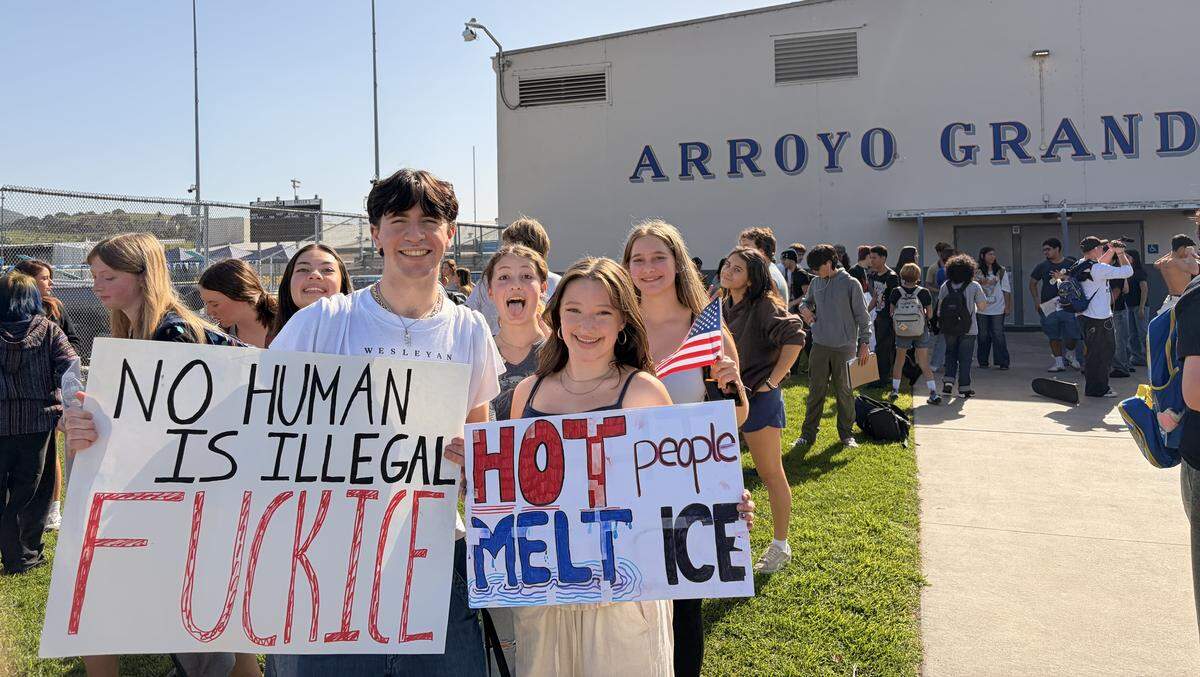 Arroyo Grande High School students walked out of class and staged an anti-ICE protest on Jan. 30, 2026.