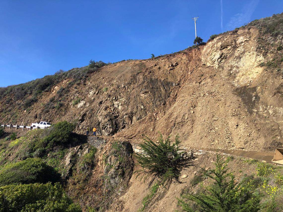 This is the Polar Star landslide on Highway 1 just south of Ragged Point.
