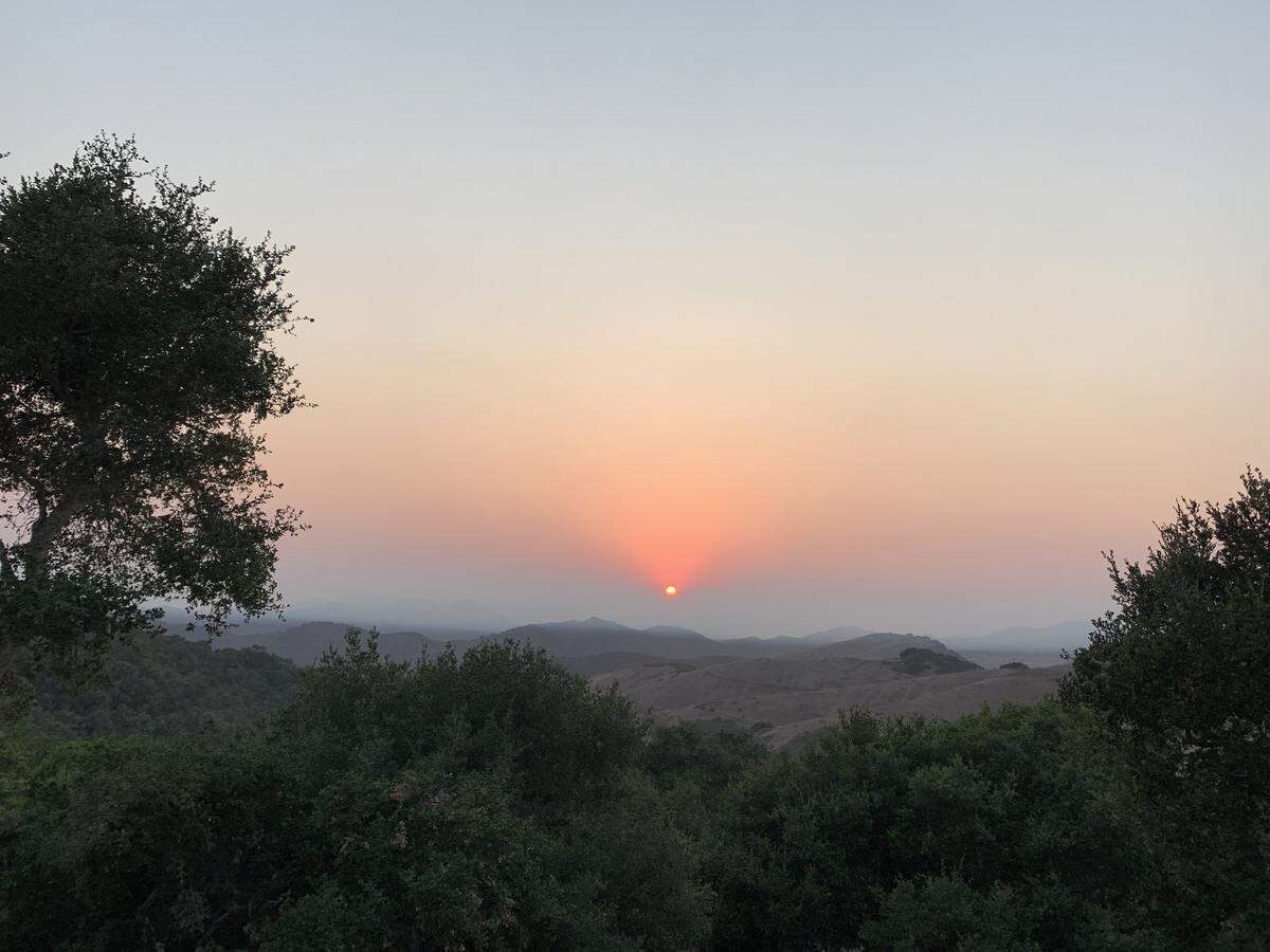 View from Baron Canyon Ranch in San Luis Obispo on the evening of Tuesday, Aug. 18, 2020.