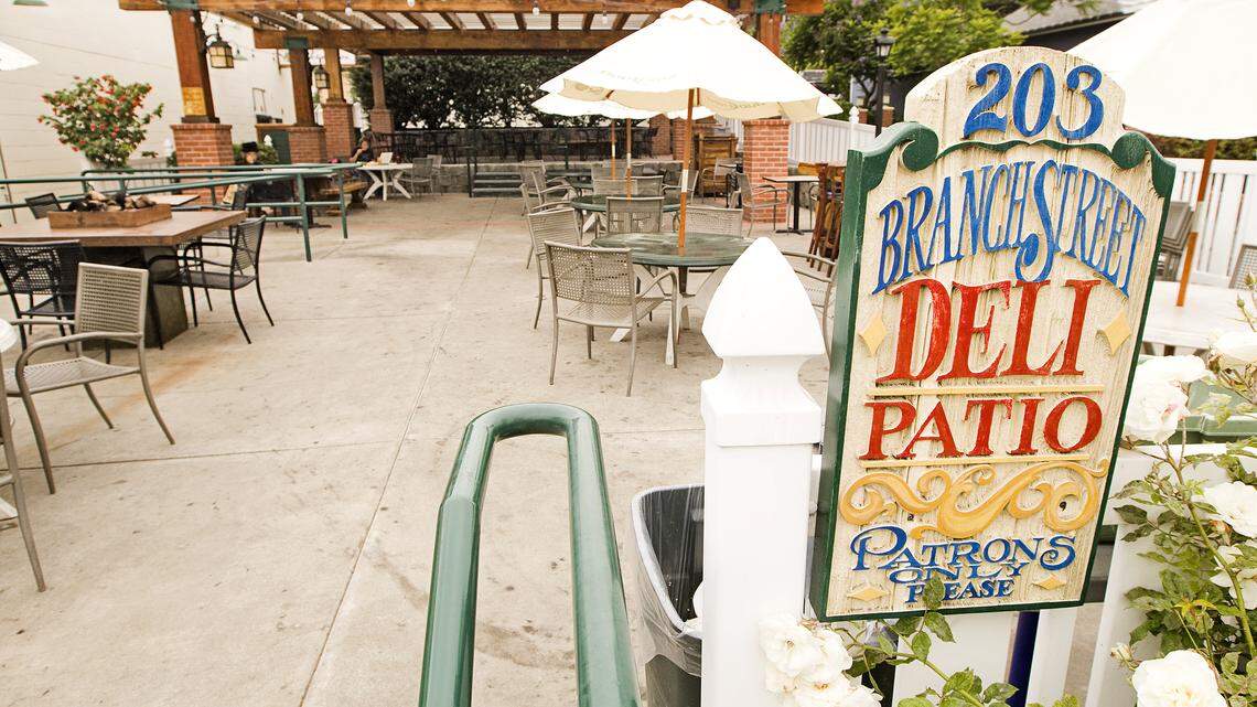 The expansive patio at Branch Street Deli in Arroyo Grande.