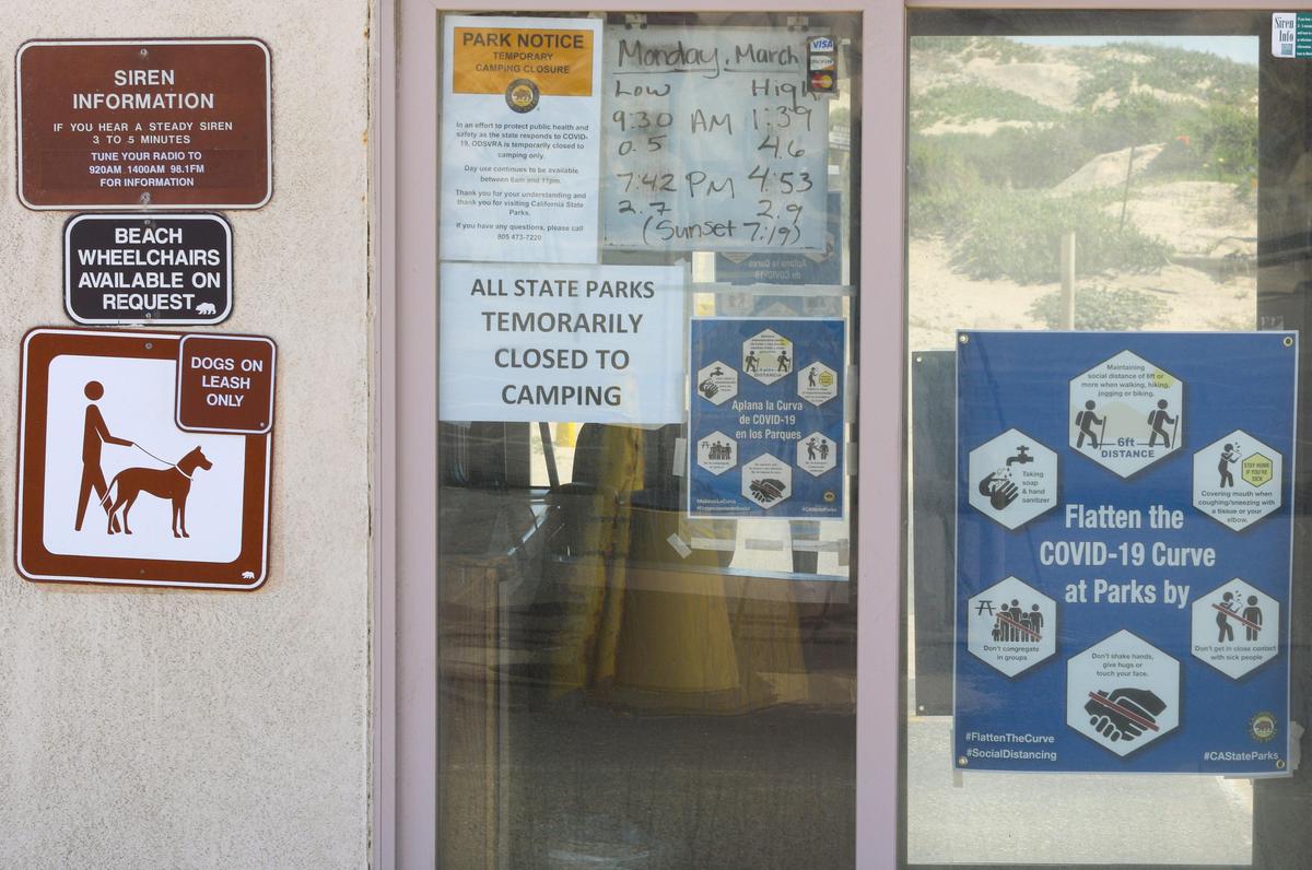 The Oceano Dunes SRVA is closed to overnight camping, as are all California state parks. The ramp at Pier Ave. is locked. David Middlecamp 4-14-2020