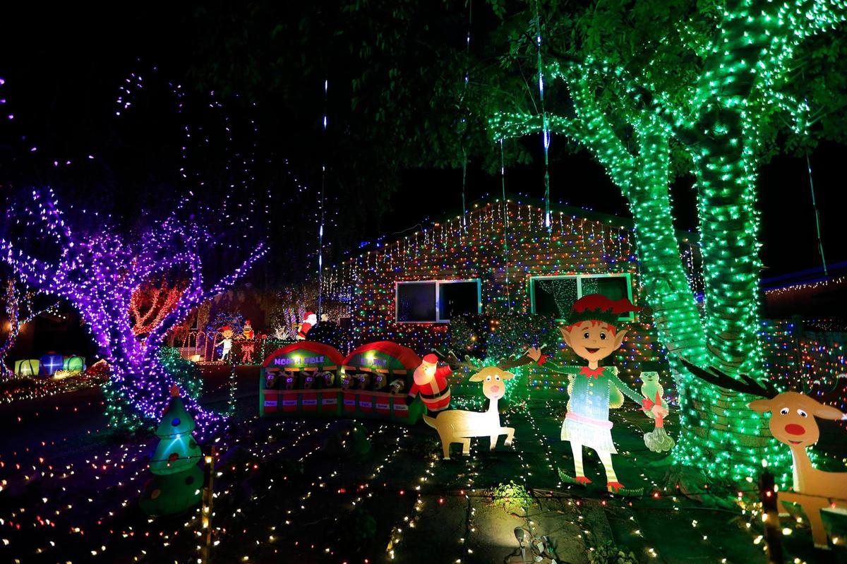 One of the most stunning holiday-decorated homes, that is not on the San Luis Obispo city map, is Marty Henderson’s home at 1619 Pereira Dr., San Luis Obispo. A yearly local favorite.