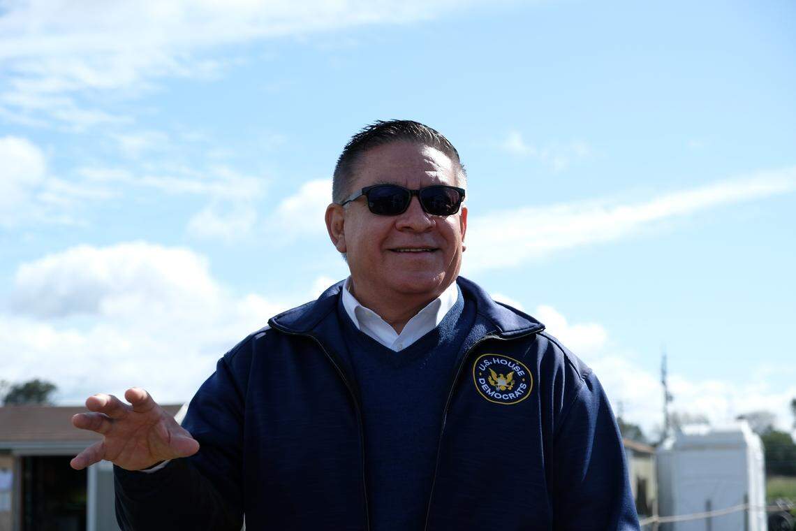 Rep. Salud Carbajal visited City Farm SLO on Feb. 18, 2026, as part of his affordability tour of the Central Coast. He learned about regenerative farming and spoke with farm leaders about tariffs and federal cuts.