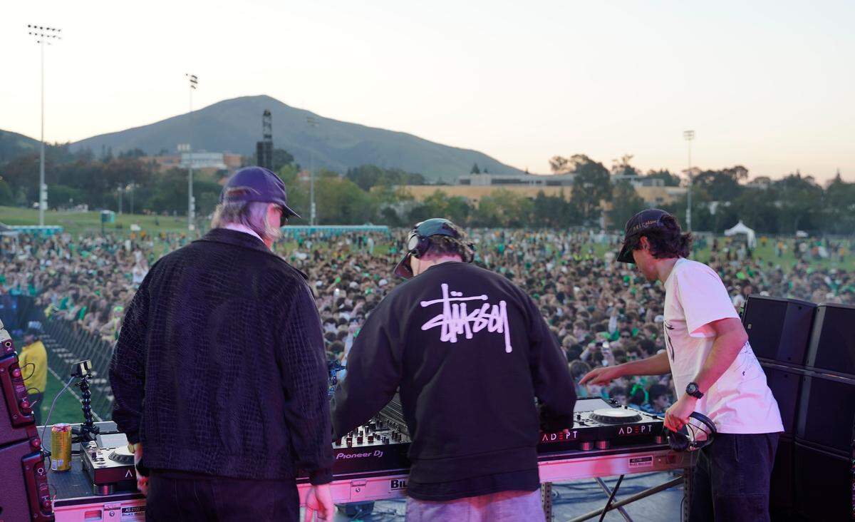 Thousands of students flocked to the second annual Morning on the Green music festival in the early morning hours of March 14, 2026. The music festival is an attempt to curb St. Fratty’s Day street partying in the neighborhoods near Cal Poly. Headliners Odd Mob and Walker and Royce take the stage.