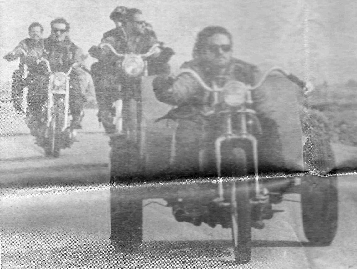 When the Hells Angels camped out at Oso Flaco Lake in early April 1966, law enforcement officers from all over San Luis Obispo County staffed checkpoints kept an eye on the gathering.