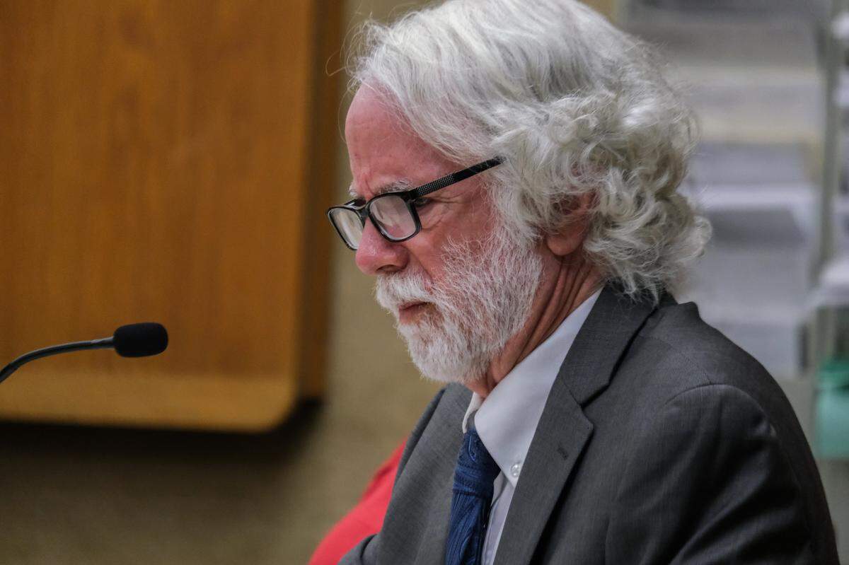 Defense attorney Jeffry Radding listens during Brandi Turner’s sentencing hearing on March 29, 2024. Turner pleaded no contest to voluntary manslaughter after admitting to selling fentanyl to Quinn Hall that caused his overdose death on Oct. 26, 2022.