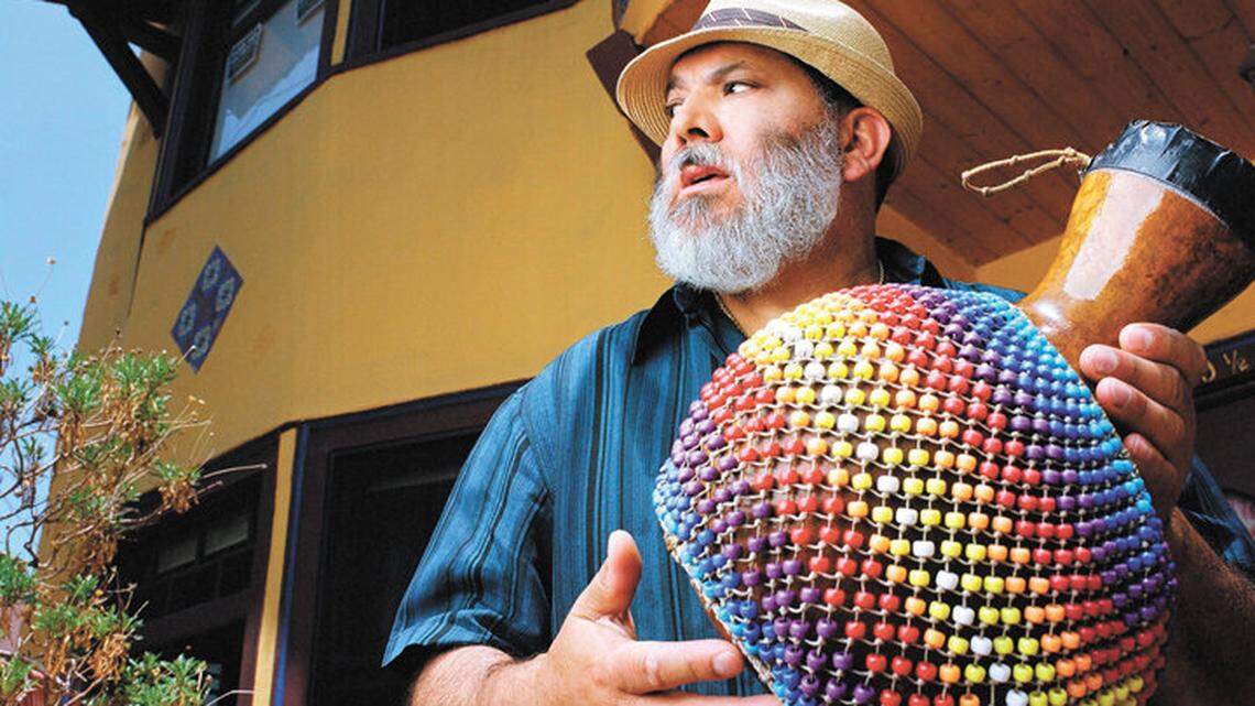 Percussionist Poncho Sanchez plays Saturday at the SLO Jazz Festival in San Luis Obispo.