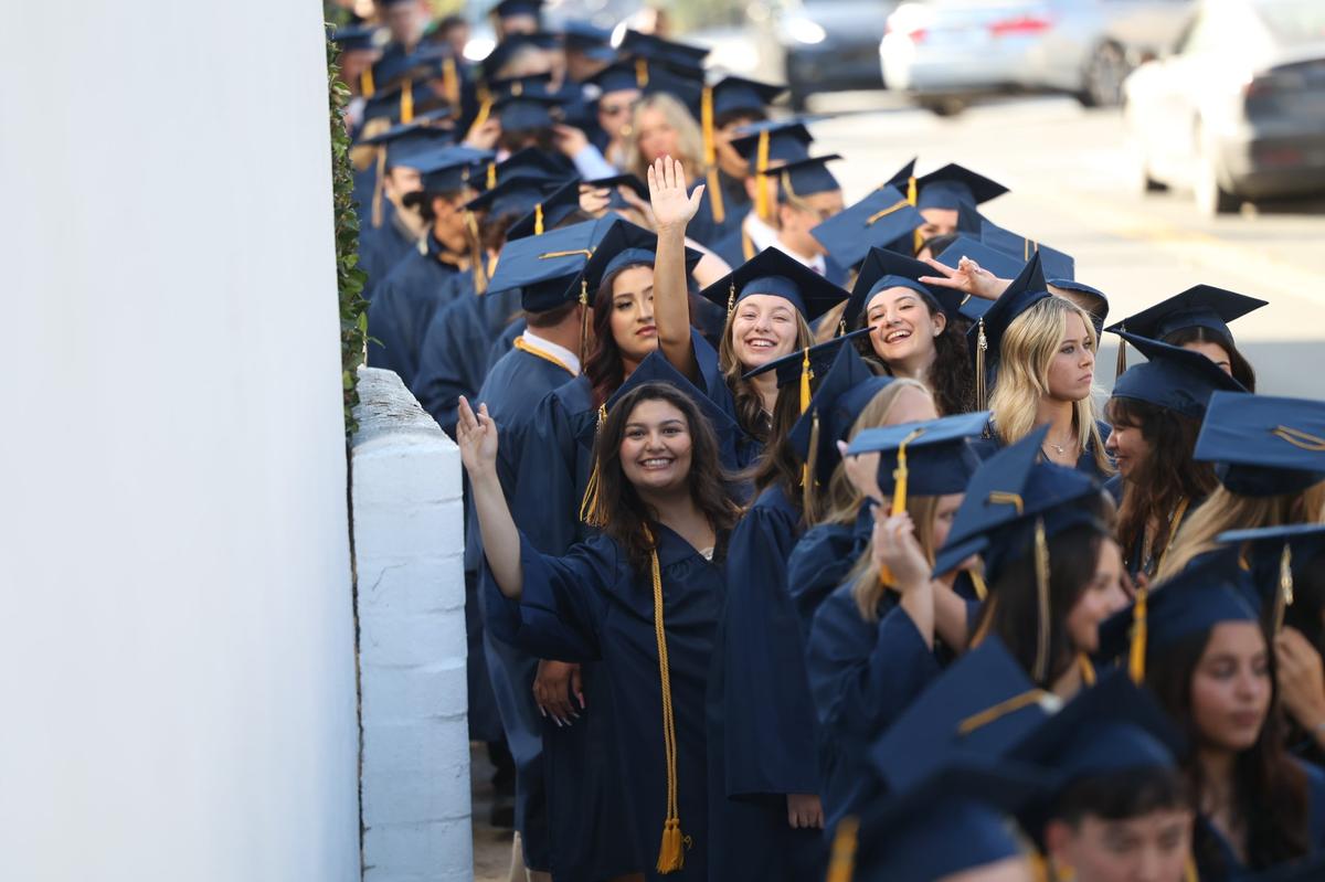 Mission College Prep awarded diplomas to 69 graduates on the steps of Mission San Luis Obispo on May 31, 2024.