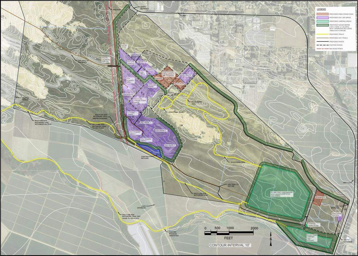 State Parks’ conceptual plan identifies area for possible development at the Phillips 66 Santa Maria Refinery property.