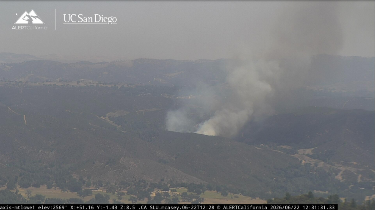A prescribed burn near Santa Margarita brought smoke to SLO County on June 22, 2026.