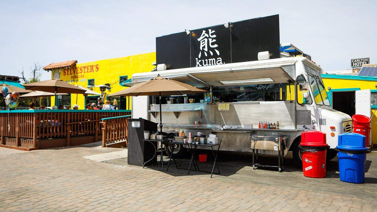 The Kuma foodtruck, an offshoot of the Kuma resteraunt in Los Osos, is parked outside of the Atascadero Sylvester’s Burgers location seven days a week.