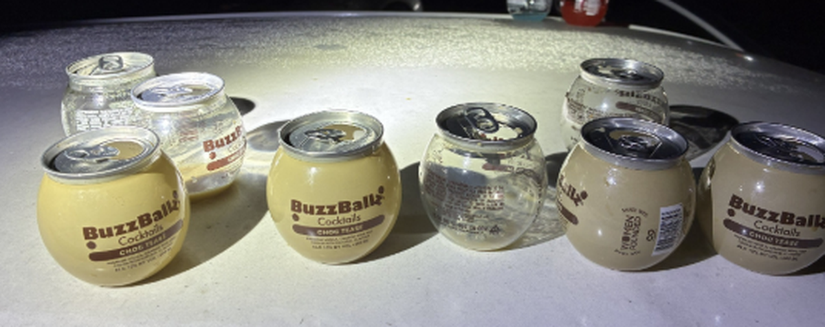 The San Luis Obispo Police Department arrested a suspected drunk driver on May 1, 2026, after the driver crashed into a parked car. Officers found empty BuzzBallz containers in the car.