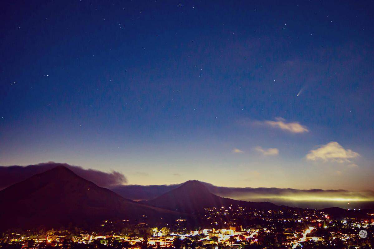 Michael Toews shot this photo of the NEOWISE comet from Terrace Hill in San Luis Obispo.