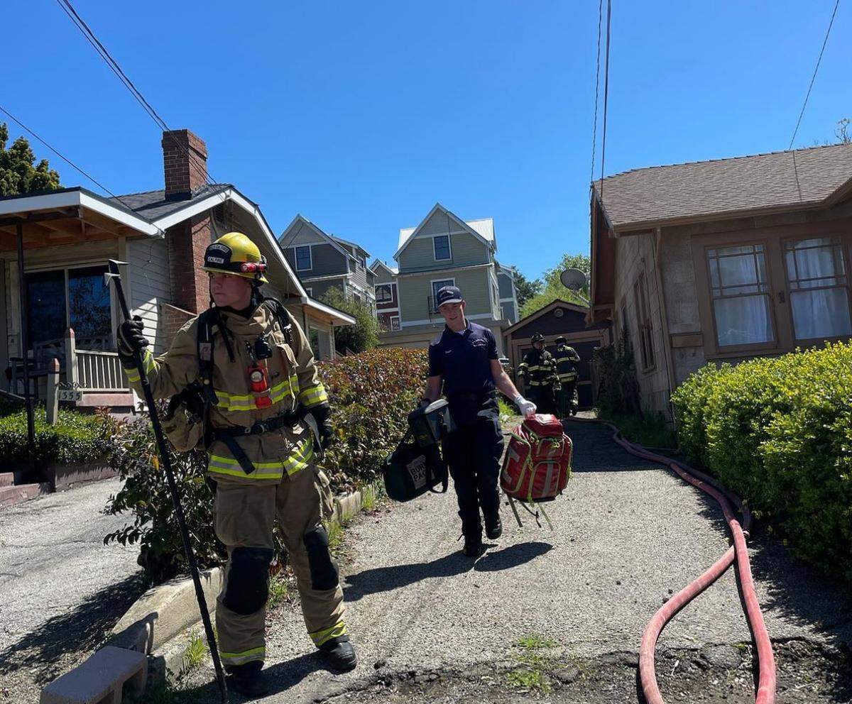 The San Luis Obispo Fire Department responded to a house fire in the 1300 block of Breck Street on April 2, 2024. Crews rescued and revived a resident found not breathing inside the home.