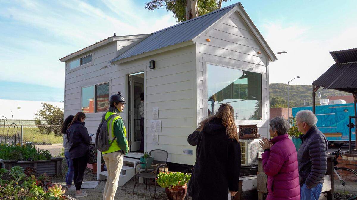 The Waterman Village project would would turn Rosa Burton de Canet Adobe, a historic property on Dana Street near the San Luis Obispo Children’s Museum, into 20 units of affordable tiny homes.