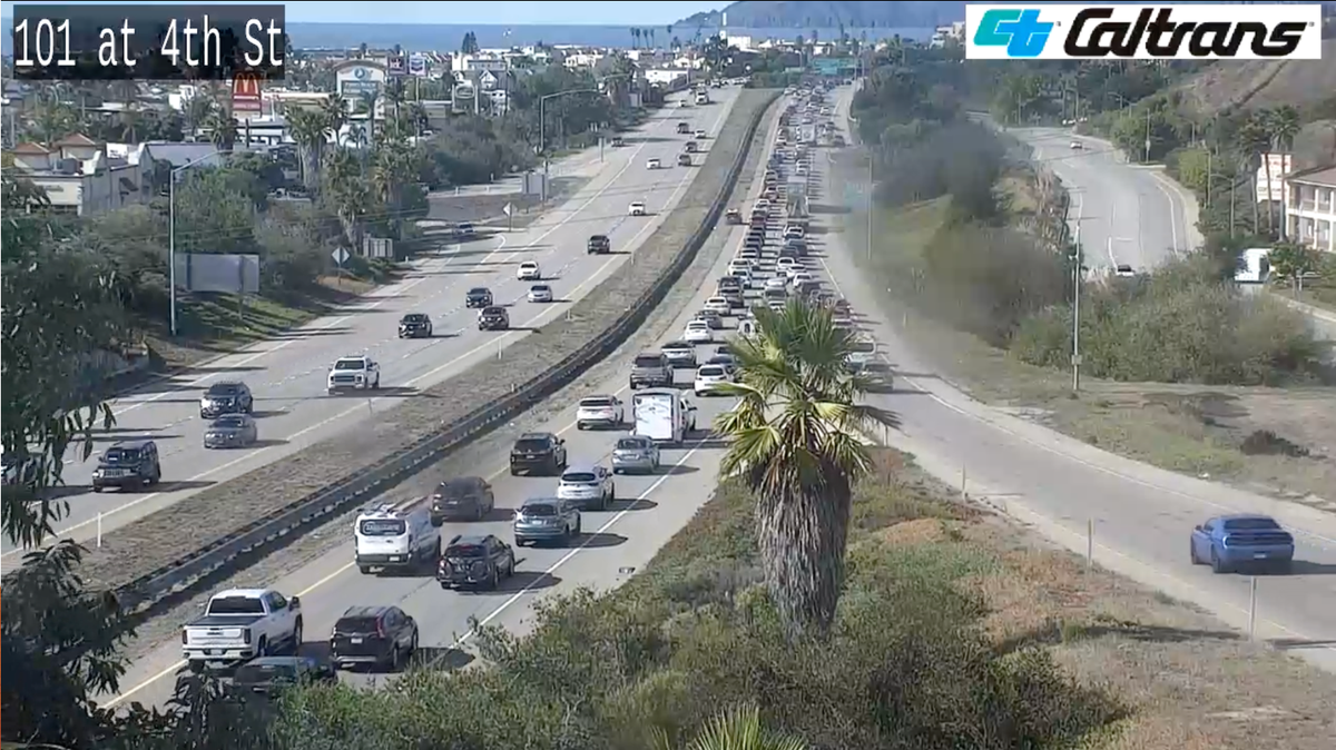 Emergency vehicles from Cal Fire and the California Highway Patrol were dispatched to a car crash on the northbound side of Highway 101 Wednesday, Nov. 27, 2024.