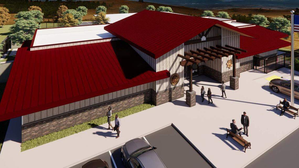 A digital rendering of the new Nipomo sheriff’s substation, scheduled to be complete in 2028.