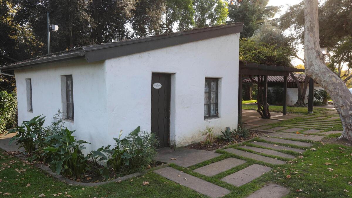 The historic Murray adobe is where Walter Murray printed the first edition of The Tribune in August 1869. Mission Plaza in San Luis Obispo is getting updates seen here on Nov. 19, 2024.