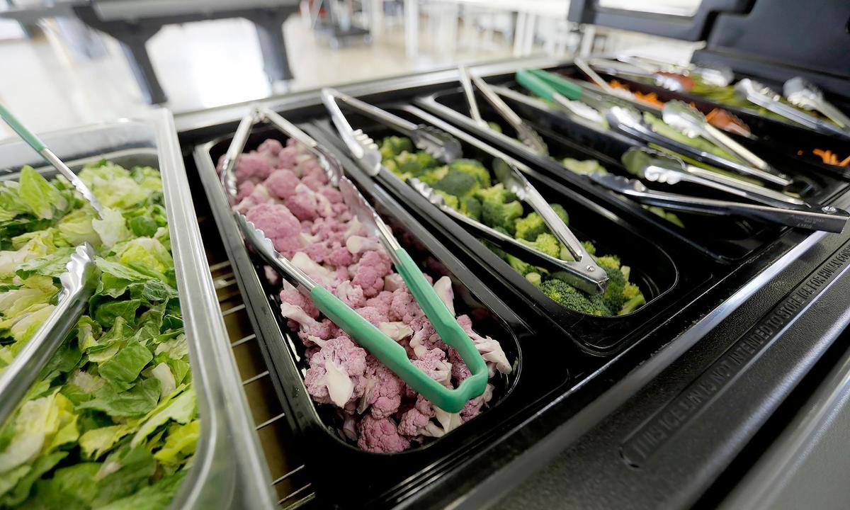 Fruit and vegetables are always available at Flamson Junior High School in Paso Robles, where students enjoy from-scratch meals made with fresh ingredients from local farms and ranches.