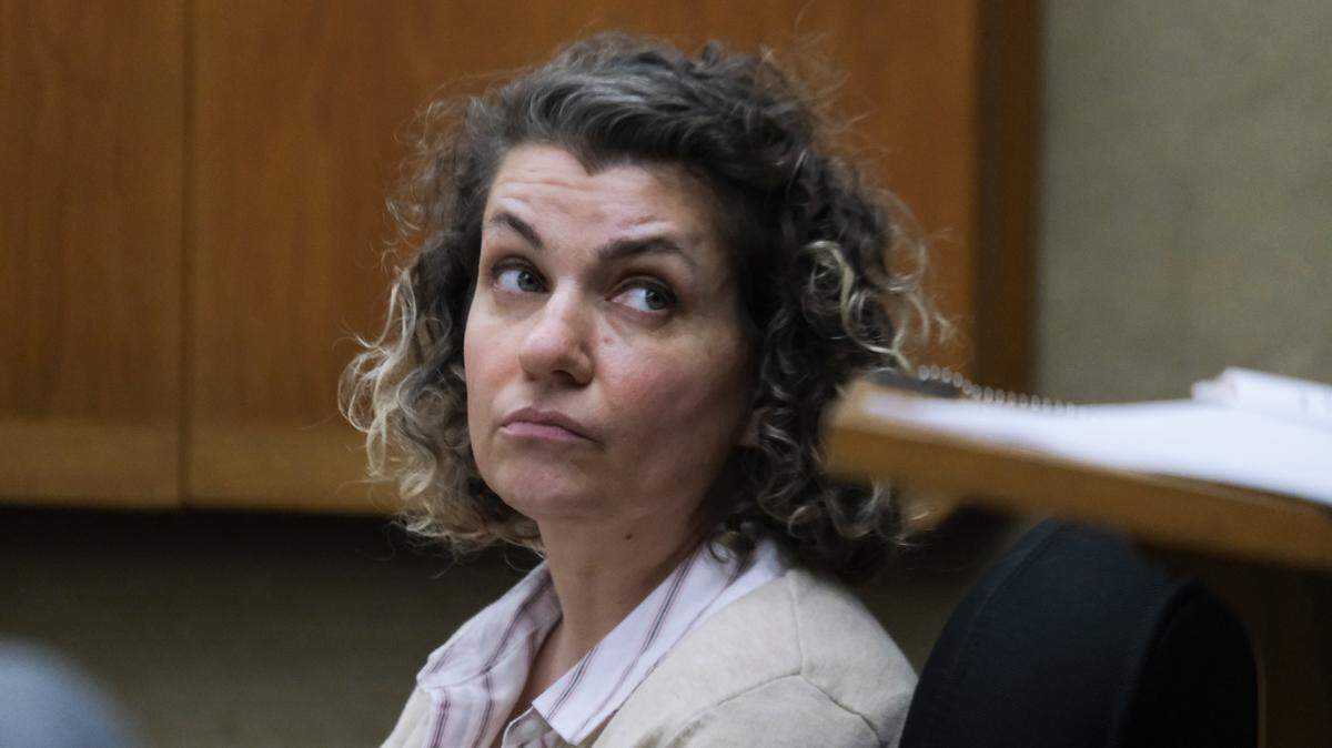 Brandi Turner attends the murder trial against her in San Luis Obispo Superior Court on Jan. 11, 2024. She is accused of selling Quinn Hall the fentanyl that killed him. Turner is accused of selling the fentanyl to Quinn Hall that killed him in 2022.