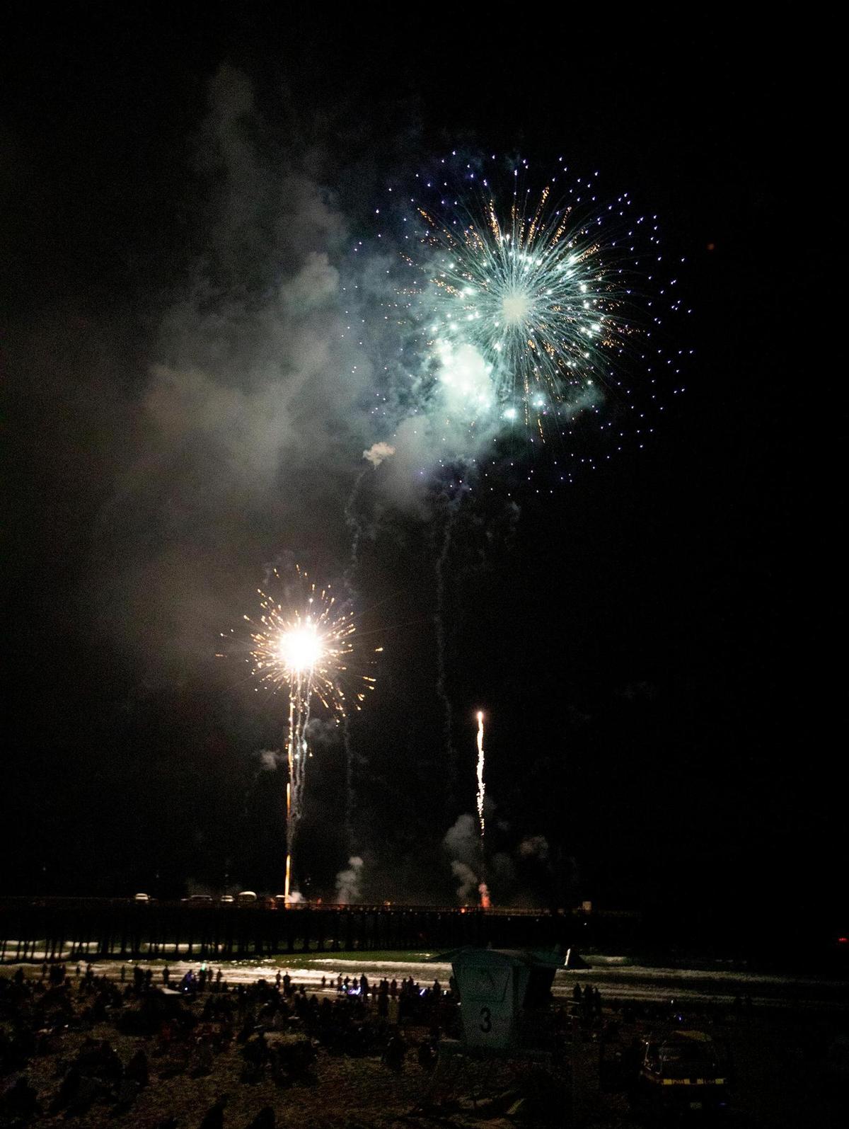 Mild weather and clear skies brought the crowds to the beach for the Pismo Beach firework show, Monday, July 2022.