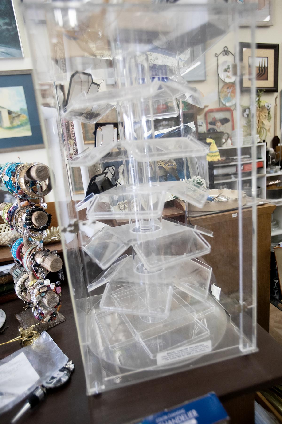 This case at Meade Canine Resale Shop in Atascadero once held vintage jewelry and watches. Burglars stole a few thousand dollars worth of items from the thrift store, which raises money Meade Canine Rescue and Sanctuary, a nonprofit organization&nbsp;in Creston that specializes in senior and special needs dogs.
