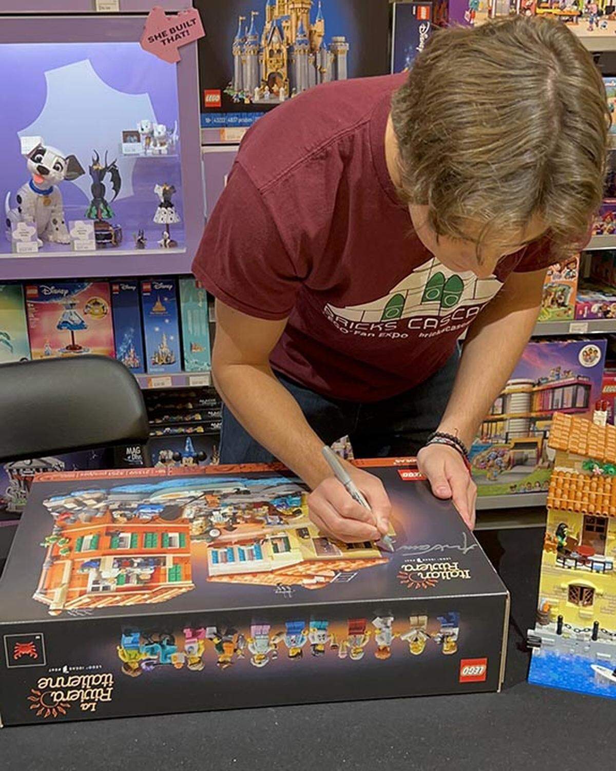 Alex Sahli, a third-year computer science student at Cal Poly, designed an Italy-inspired Lego set through the Lego Ideas program. He attended a signing event over the summer, where he was able to autograph sets for customers.