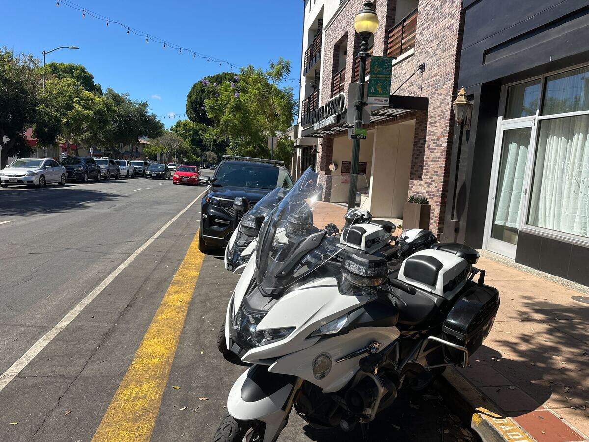 San Luis Obispo police blocked off Marsh and Garden streets downtown Sept. 9, 2025, due to a person barricaded inside Hotel Cerro.