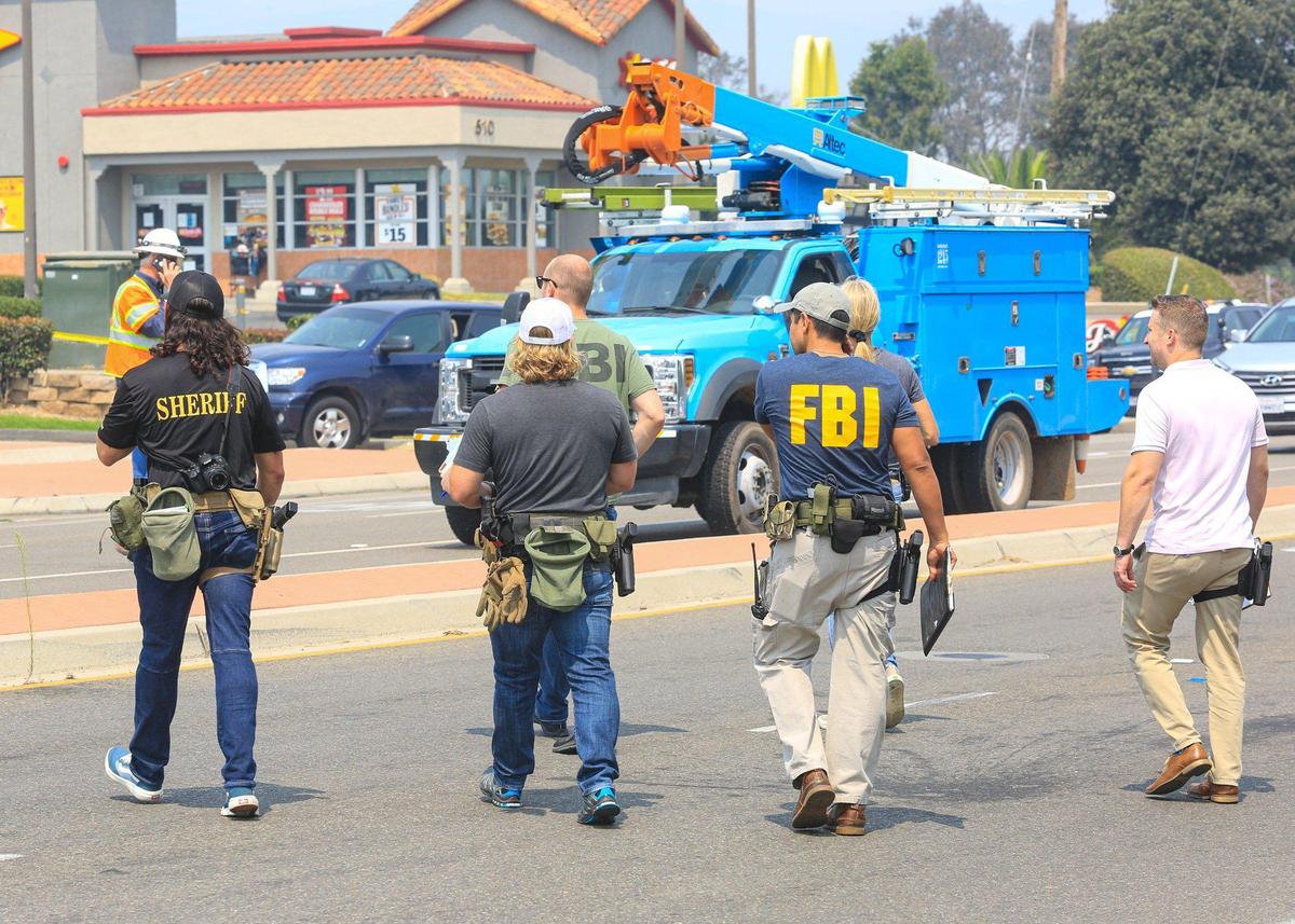 An gunman fired in several directions near the Vons on Tefft Street in Nipomo in August 2020. FBI, the San Luis Obispo County Sheriff and CHP all were at the scene.