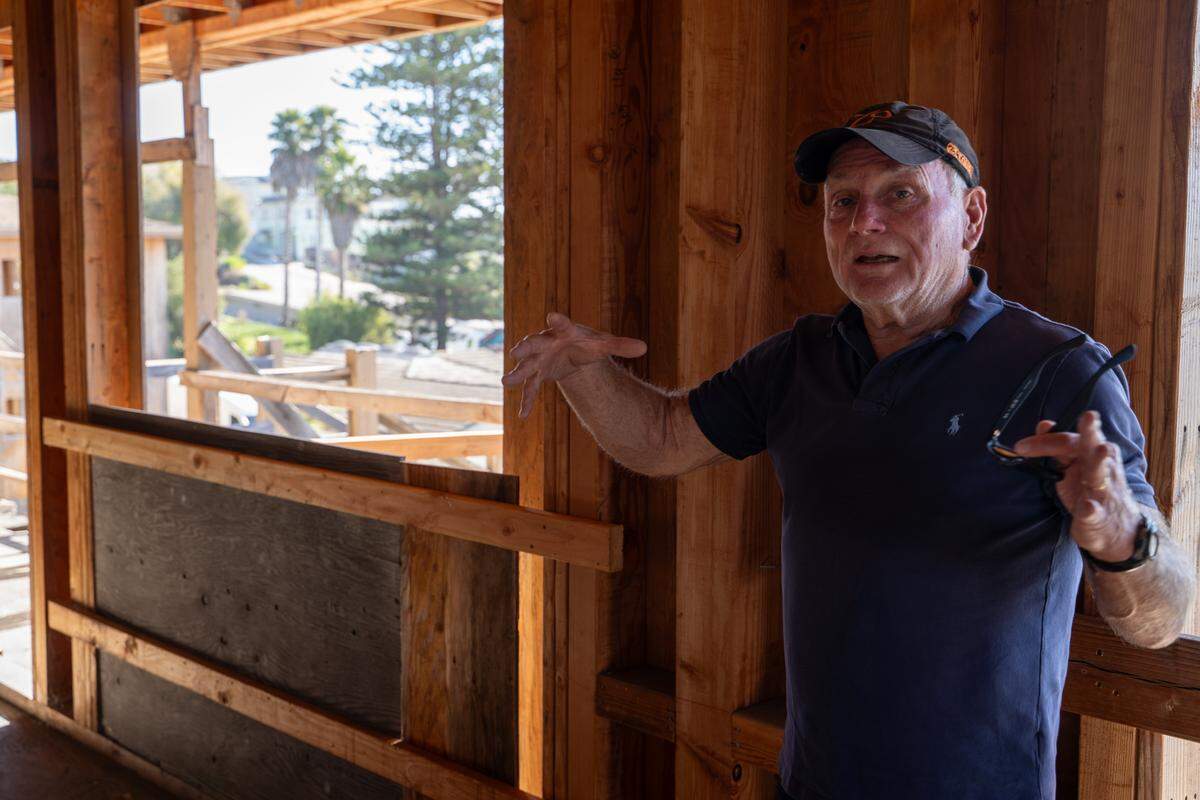 Jim Miller stands in the Dun Sailing building that he's working to renovate on Monday, Nov. 24, 2025. The building started a significant renovation in 2018 but was delayed by COVID-19 and permitting issues until 2025.