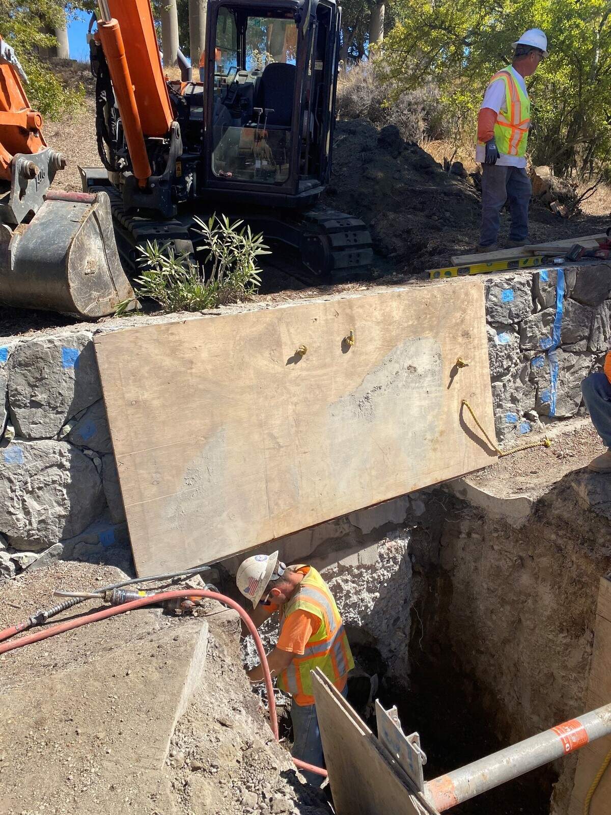 As a crew member works in late November to complete repairs on 27 damaged culverts under the historic access road leading to the Hearst Castle hilltop compound., another problem has been identified, one that likely will keep the Castle closed through the first quarter of 2022. That’s when castle officials and contractors had estimated the first job would be finished. The newly verified damage on the entire top 2.25 miles of the road will require a complete overhaul.