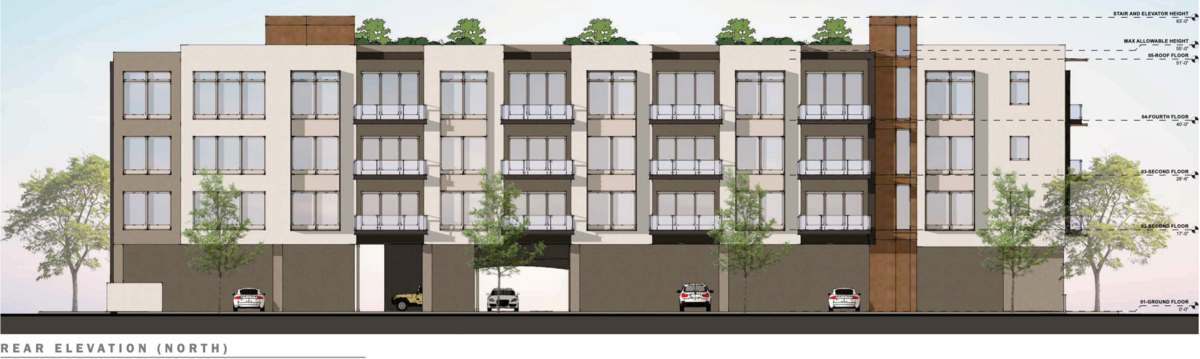 Developer Gorman Post, LLC, is planning to build a four-story, 55-foot mixed-use building featuring 30 units and ground-floor commercial space at 501 and 551 West Grand Ave. in Grover Beach.