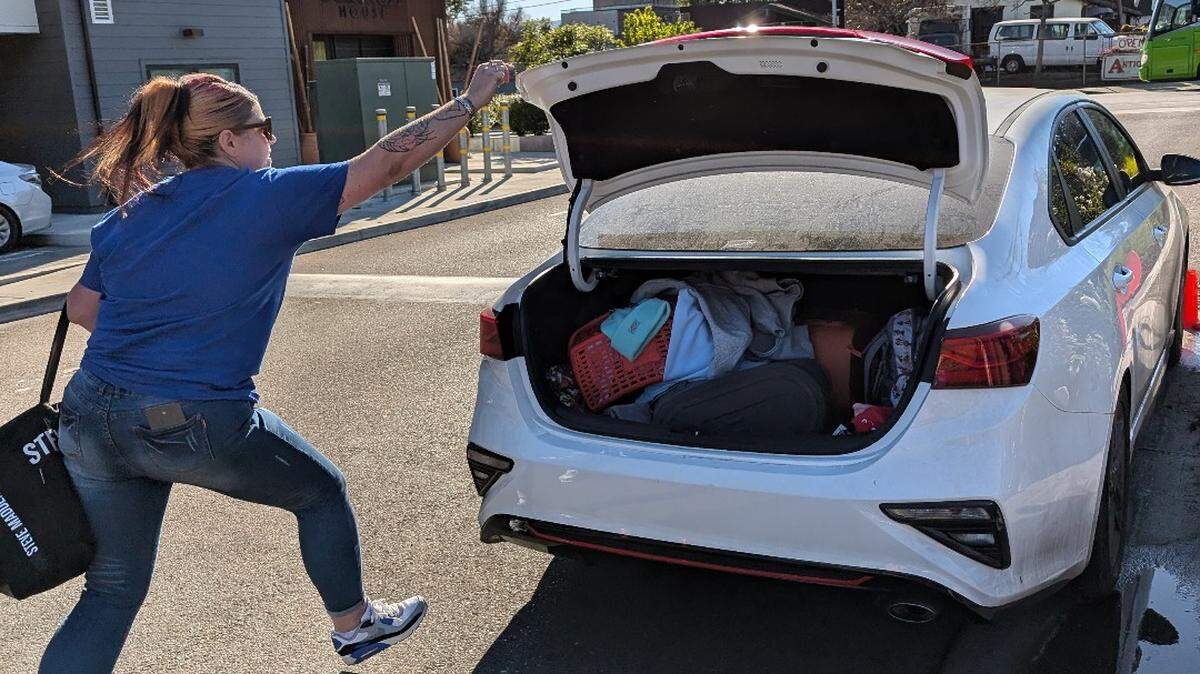 The San Luis Obispo Police Department is looking for a woman who allegedly filled her car with a cart-full of stolen merchandise from Miner’s Ace Hardware on Sept. 27, 2024, and fled the scene.
