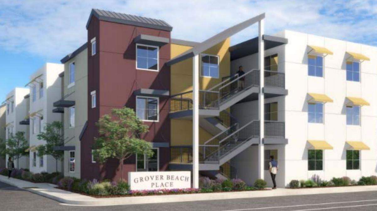 A rendering of a 52-unit affordable housing complex planned for Grover Beach.