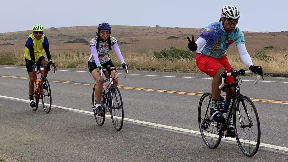 With Hearst zebras grazing on their left and the churning Pacific Ocean on their right, riders in the Gene Cerise Country Coast Classic Bike Ride pedaled south on Highway 1 after a trek to Ragged Point on Saturday, June 22.