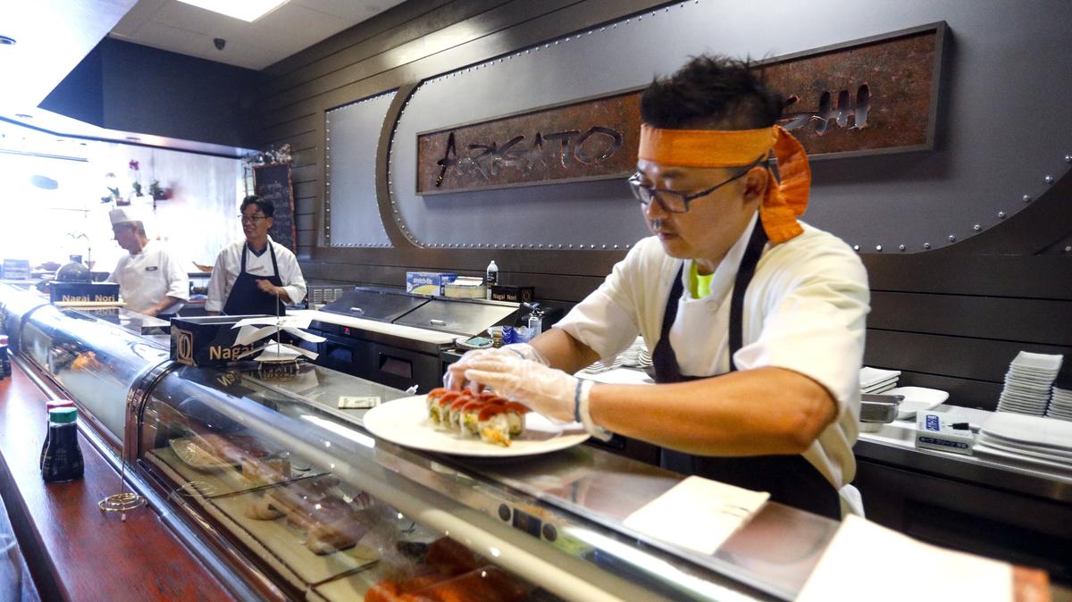 Sky Rah, sushi chef at Arigato Sushi, a new sushi restaurant in downtown San Luis Obispo at 667 Marsh St.