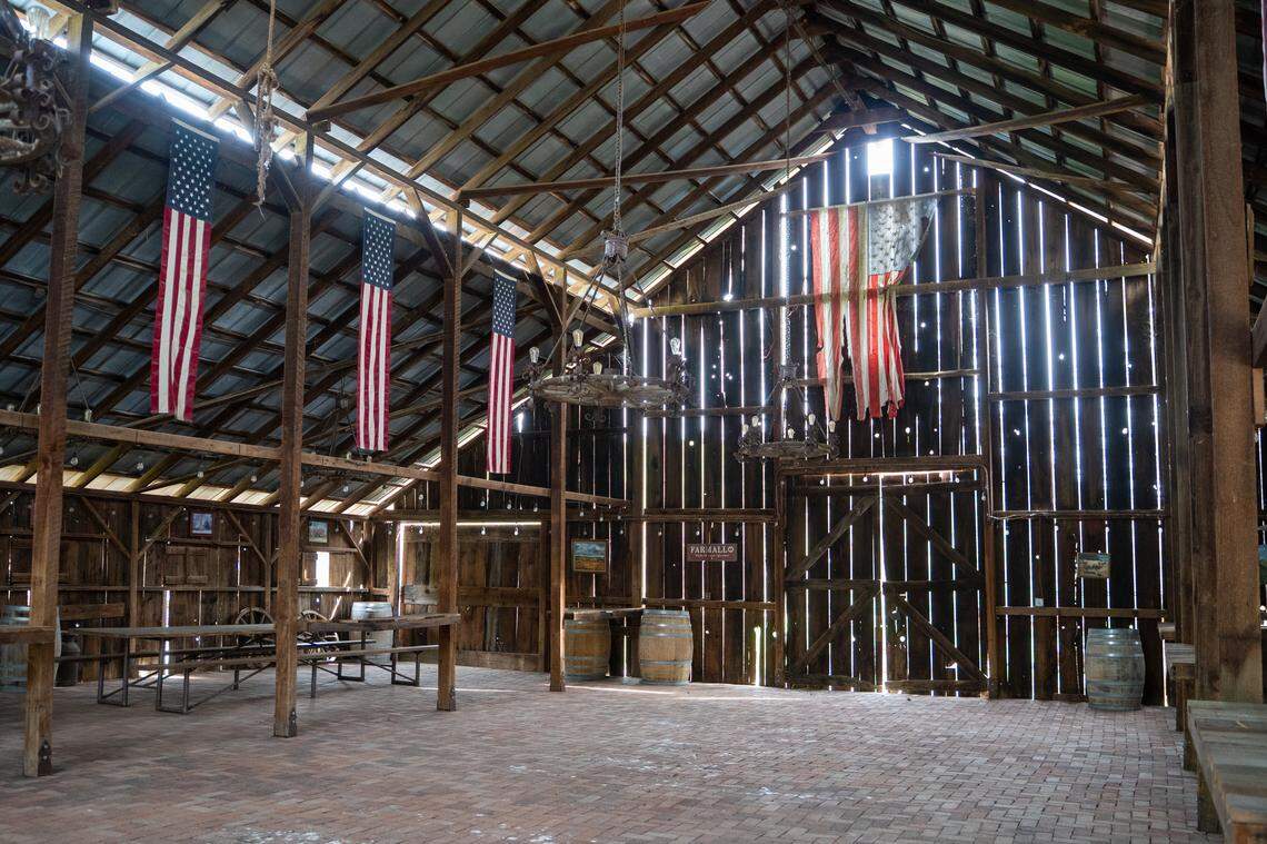 Creston Manor, a 577-acre property on Calf Canyon Road, is up for sale for around $7 million, pictured here Monday, Feb. 9, 2026. The property was once owned by "Jeopardy!" host Alex Trebek and includes 22 acres of vineyard vines, farm land and several residences.