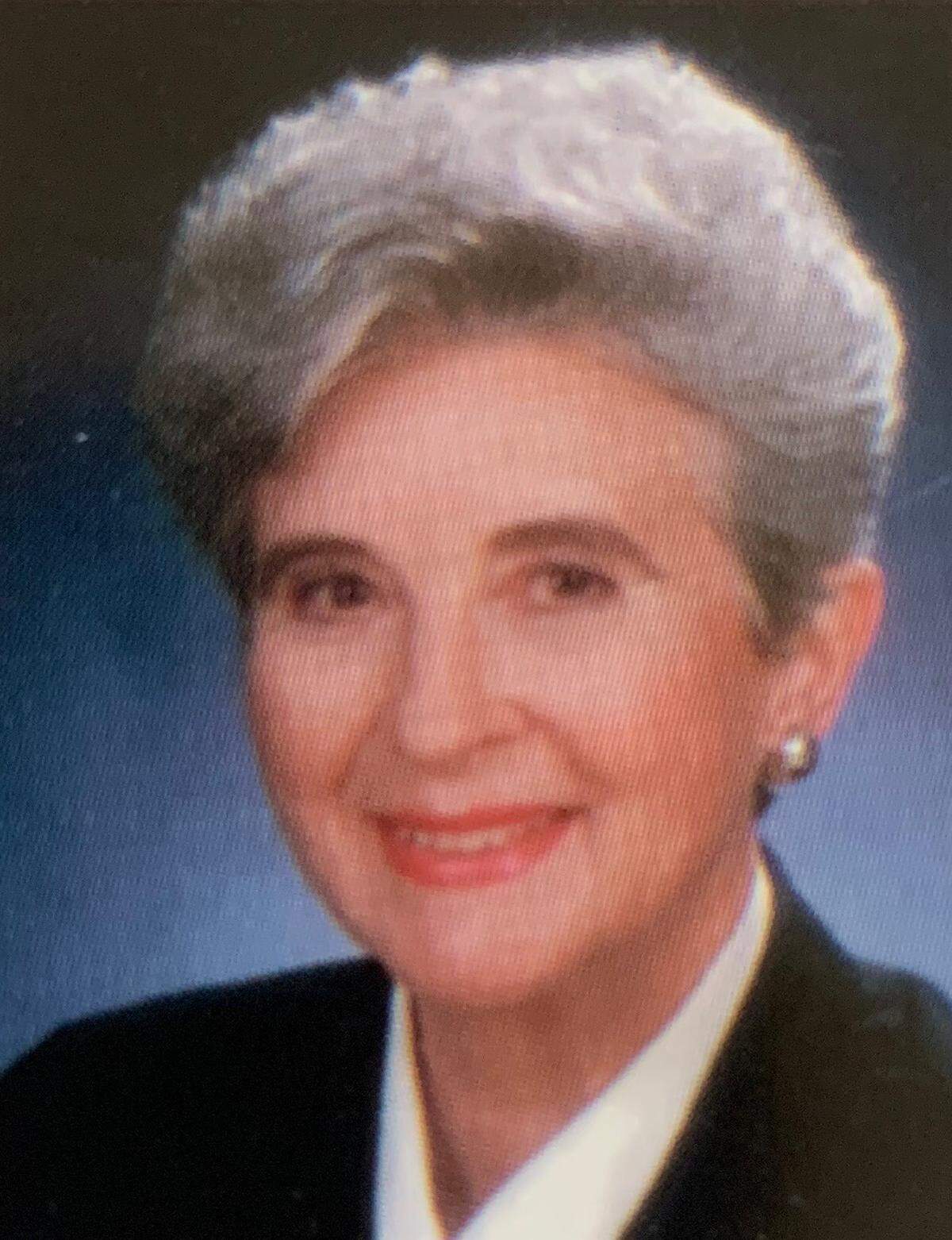 The picture from Karla Pomeroy Gibson’s business card. She worked as a realtor in San Luis Obispo until her retirement at the age of 80.