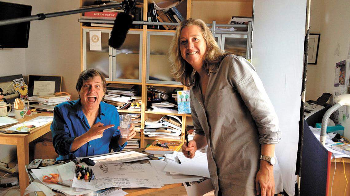 Documentary filmmaker Leslie Iwerks meets ‘Mother Goose & Grimm’ cartoonist Mike Peters.