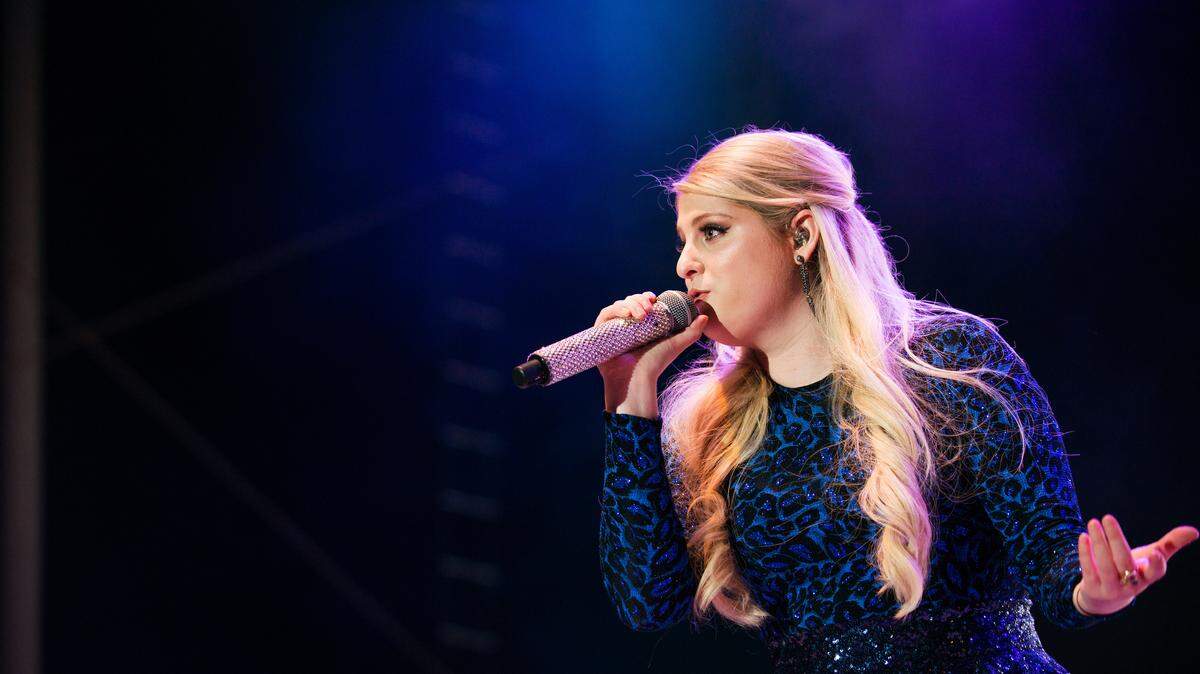 Pop singer Meghan Trainor performs at the California Mid-State Fair on Wednesday, July 22, 2015.