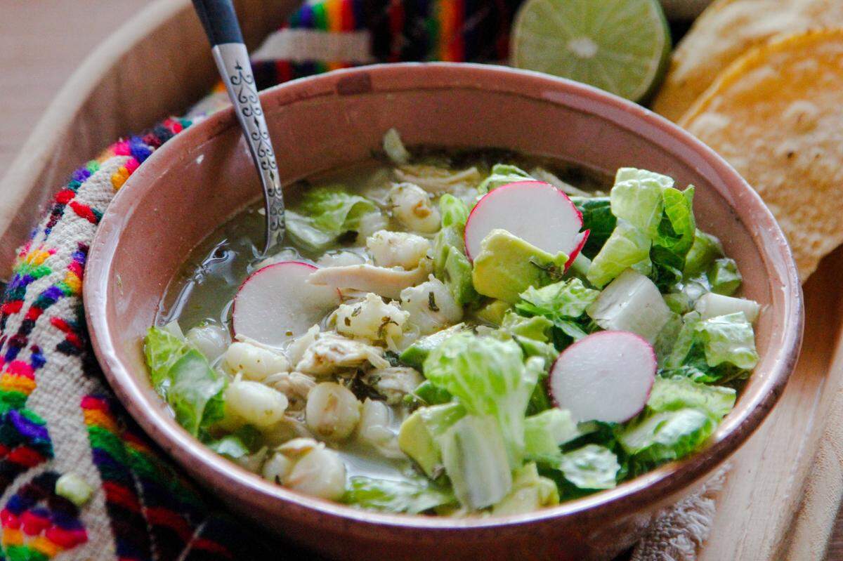 Green pozole with chicken is one of Silvia Martinez’s favorite recipes. The Morro Bay resident appears on the new PBS competition show “The Great American Recipe,” premiering Friday, June 24, 2022.