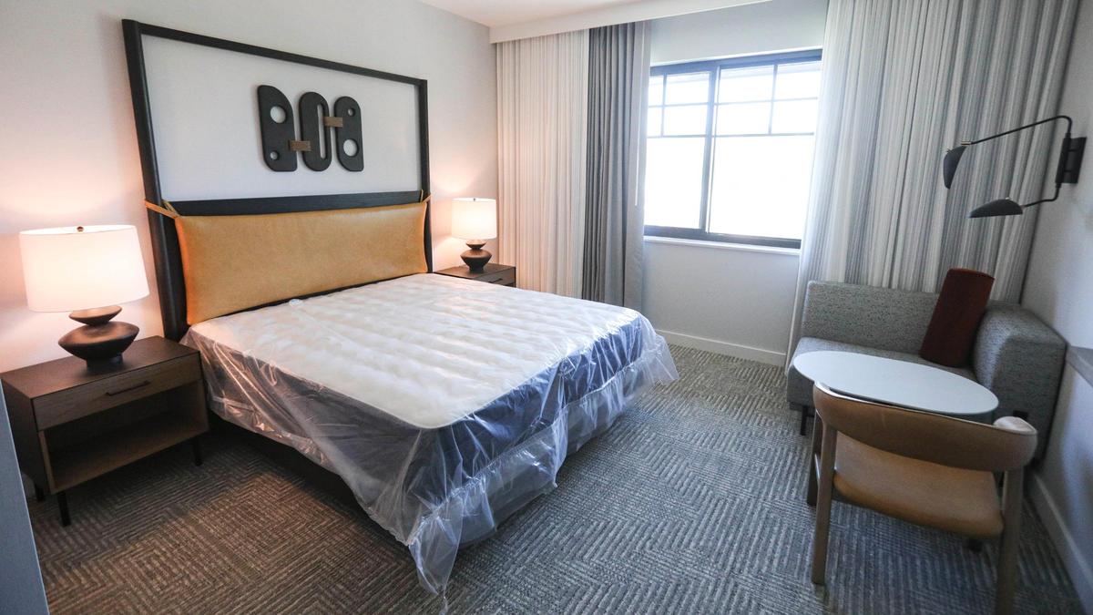 The 151 rooms are starting to be furnished. The Ava Hotel in downtown Paso Robles is in the finishing months of construction seen here on June 18, 2025.