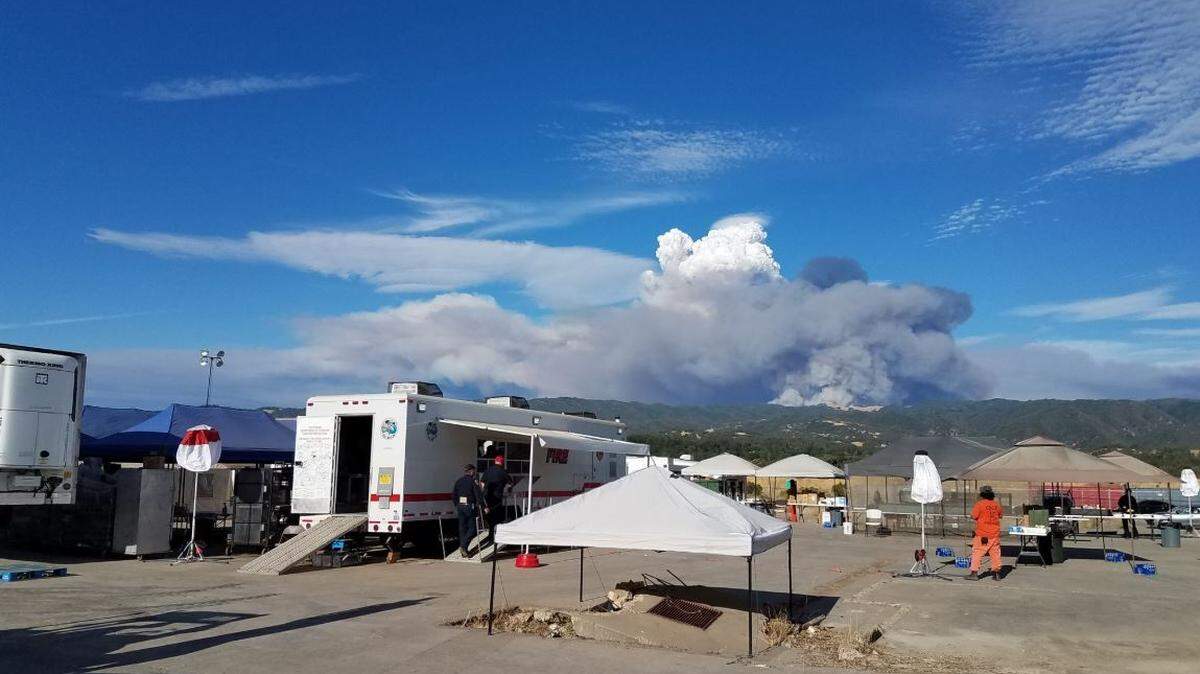 Pyrocumulus and lenticular clouds billowing up from the Mendocino Complex fires on Sunday, July 29, 2018. Pyrocumulus clouds, usually seen over volcanoes, have appeared over several California wildfires including the Carr, Ferguson, Mendocino Complex and Cranston fires.
