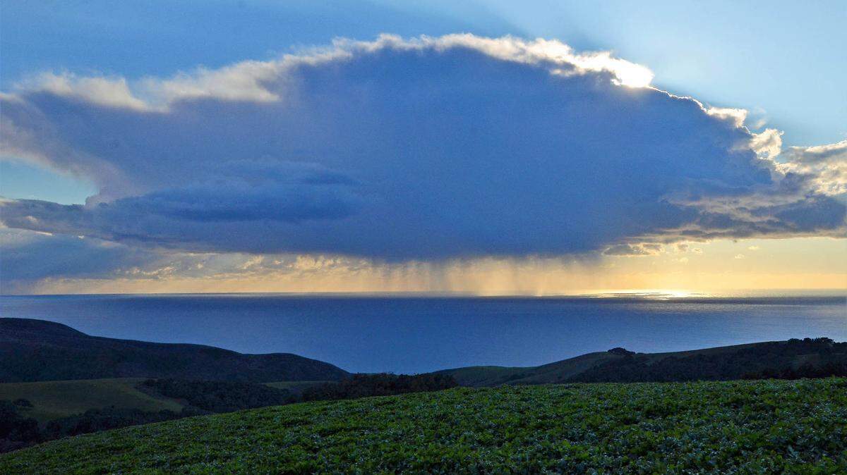 Cumulonimbus cloud along the Pecho Coast near Diablo Canyon Power Plant.