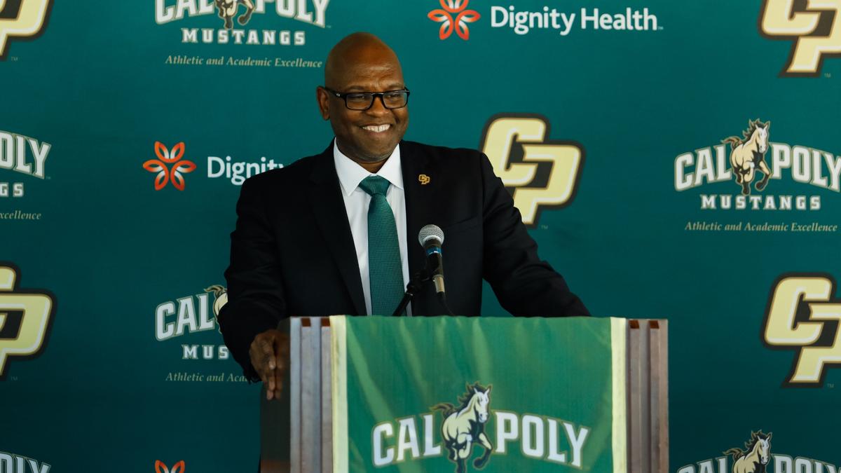 John Smith was announced as Cal Poly’s new head coach of the men’s basketball team. Smith was most recently the associate head coach for Cal State Fullerton. Photo by Joe Johnston 03-28-19