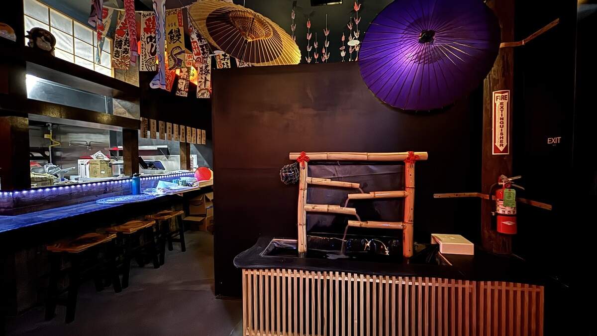 Momotaro Ramen and Izakaya in Atascadero will feature vintage photographs of Yracheta and Rogers’ families placed behind the bamboo fountain, seen here on June 19, 2026.